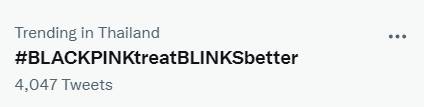 BLACKPINKtreatBLINKSbetter ติดเทรนด์ทวิตเตอร์หลัง BLINK พร้อมใจทวงคืนคัมแบ็ควง BLACKPINK