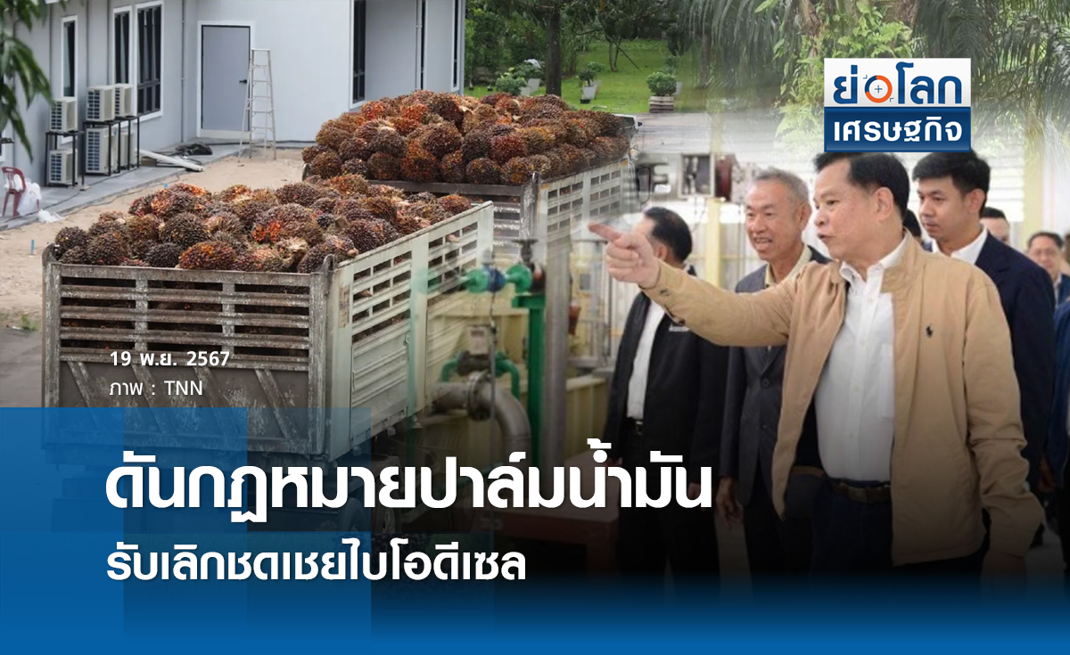 ดันกม.ปาล์มน้ำมันรับเลิกชดเชยไบโอดีเซล I ย่อโลกเศรษฐกิจ