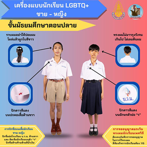 ฮือฮา! โรงเรียนดังโคราชไฟเขียวระเบียนชุดนร. LGBTQ+ แต่งกายตามเพศสภาพ ฮือฮา! โรงเรียนดังโคราชไฟเขียวระเบียนชุดนร. LGBTQ+ แต่งกายตามเพศสภาพ