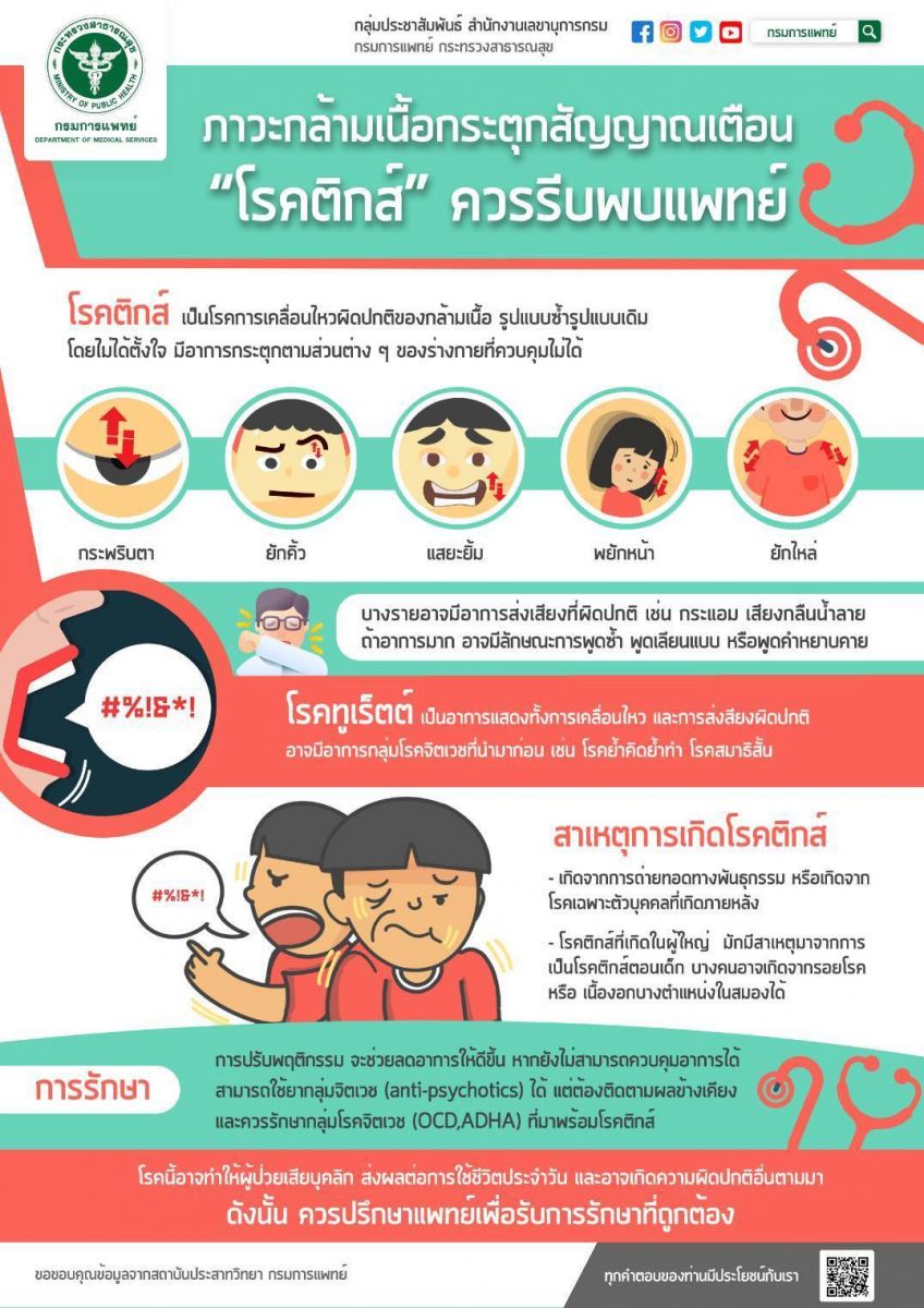 โรคติกส์ คืออะไร? ภาวะแบบไหนเป็นสัญญาณเตือน เช็กอาการด่วน โรคติกส์ คืออะไร? ภาวะแบบไหนเป็นสัญญาณเตือน เช็กอาการด่วน