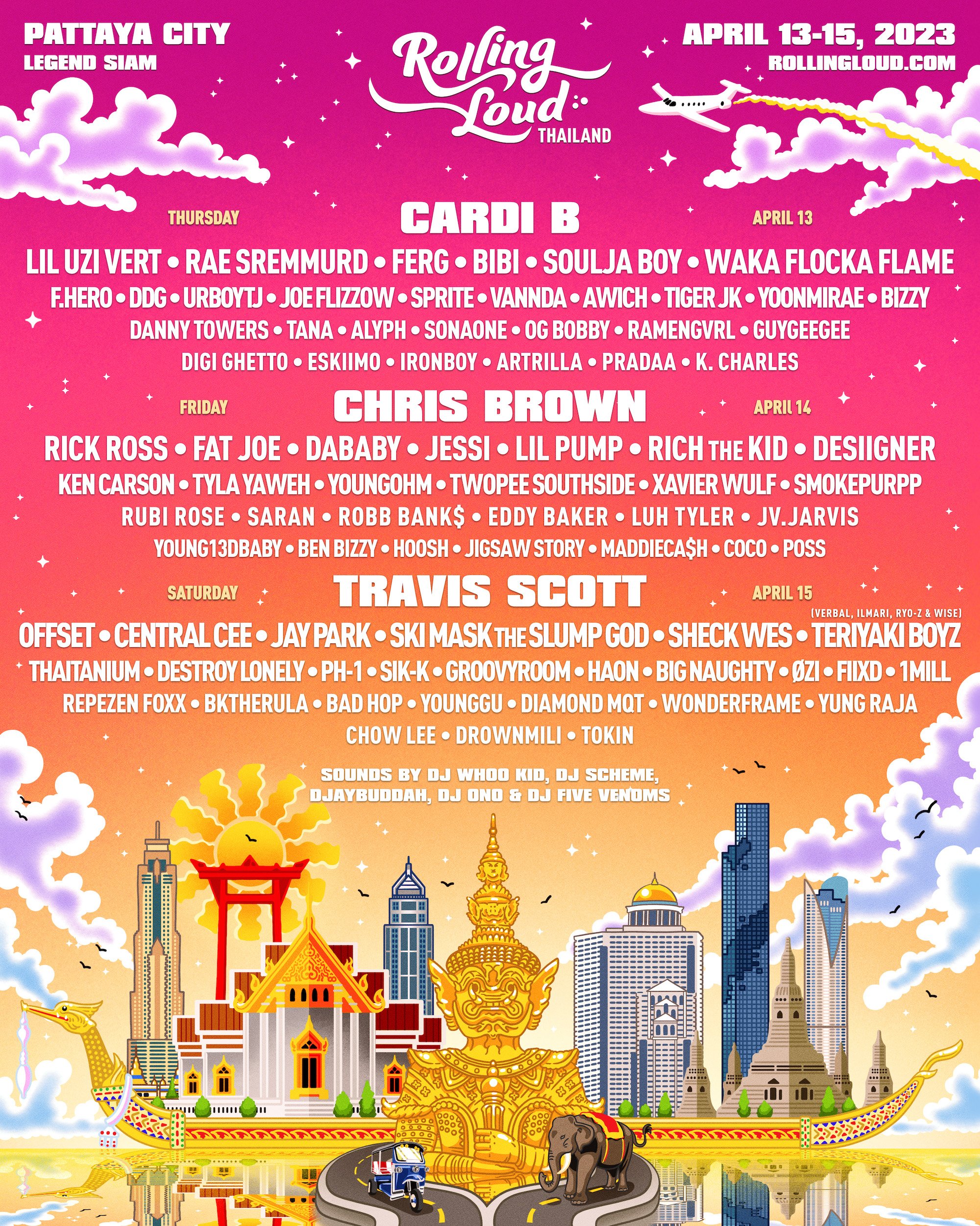 Rolling Loud Thailand เทศกาลดนตรีฮิปฮอประดับโลกบุกพัทยา เปิดขายบัตรวันนี้! 