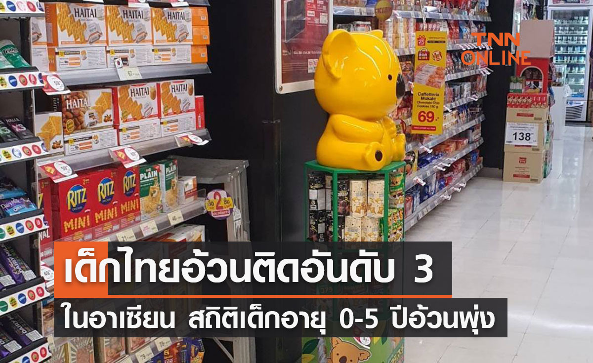 เด็กไทยอ้วนติดอันดับ3 ในอาเซียน สถิติเด็กอายุ 0-5 ปีอ้วนพุ่ง