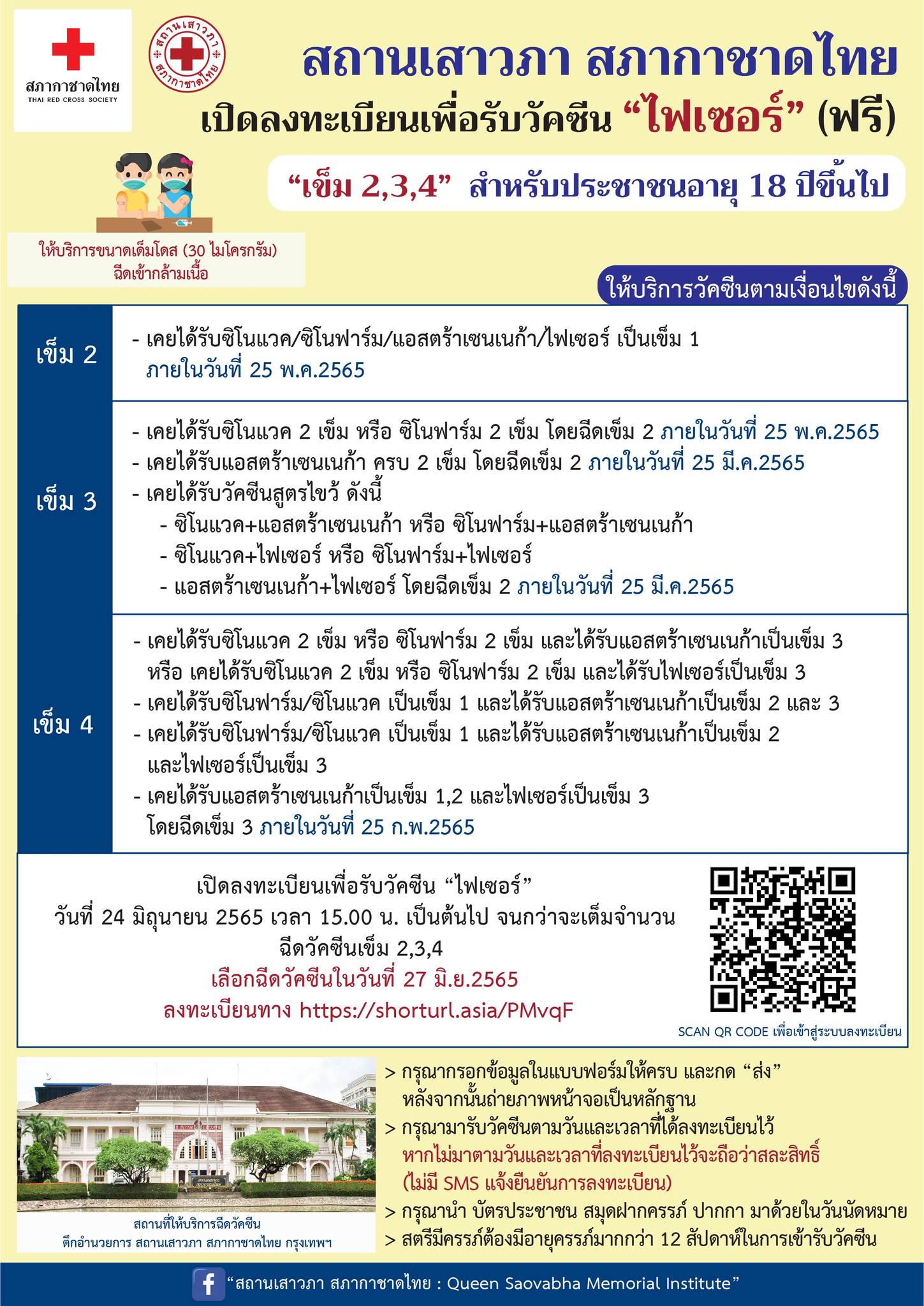 สภากาชาดเปิดจอง ‘ไฟเซอร์’ใครยังไม่ฉีดเข็ม 3 ลงทะเบียนด่วน สภากาชาดเปิดจอง ‘ไฟเซอร์’ใครยังไม่ฉีดเข็ม 3 ลงทะเบียนด่วน