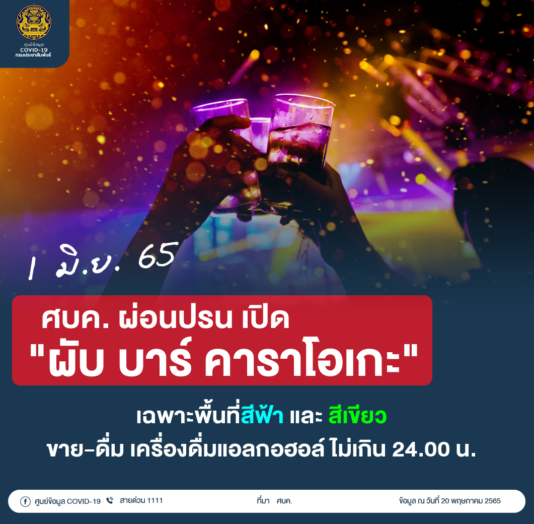 เช็กเงื่อนไขเปิดสถานบันเทิง ผับบาร์ คาราโอเกะ 1 มิ.ย.นี้ ต้องเตรียมตัวอย่างไร