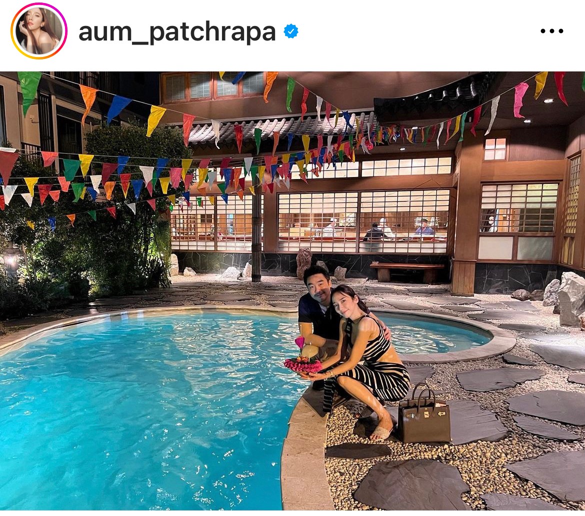 อั้ม ควง ไฮโซพก ลอยกระทงล่วงหน้า ด้านแฟนคลับแห่แซวกันยกใหญ่