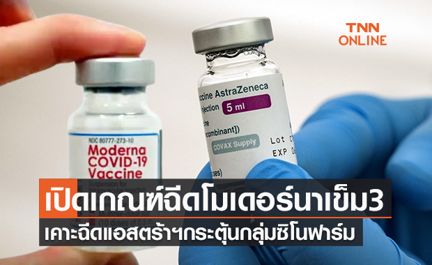 สธ.เปิดเกณฑ์ฉีดโมเดอร์นาเข็ม 3 เคาะฉีดแอสตร้าเซนเนก้า กระตุ้นให้กลุ่มซิโนฟาร์ม