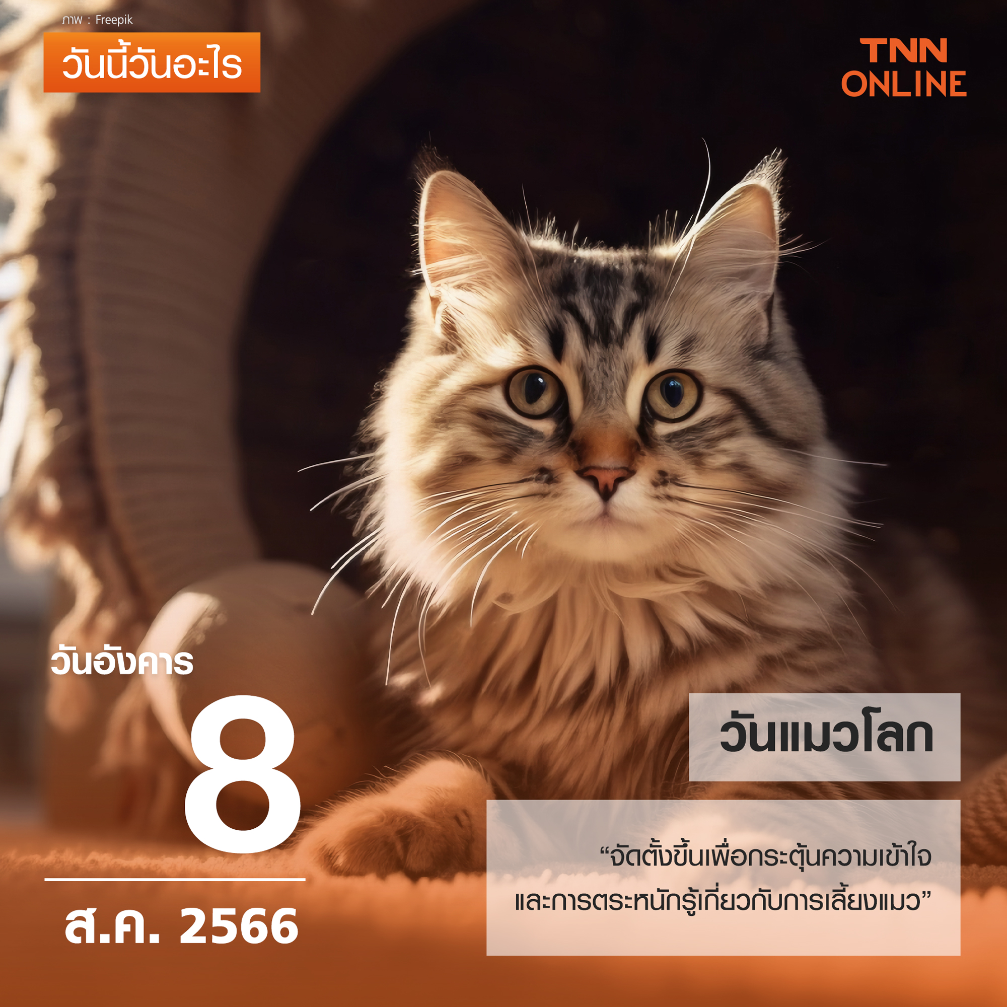 วันนี้วันอะไร 8 สิงหาคม ถูกกำหนดให้เป็น วันแมวโลก วันนี้วันอะไร 8 สิงหาคม ถูกกำหนดให้เป็น วันแมวโลก