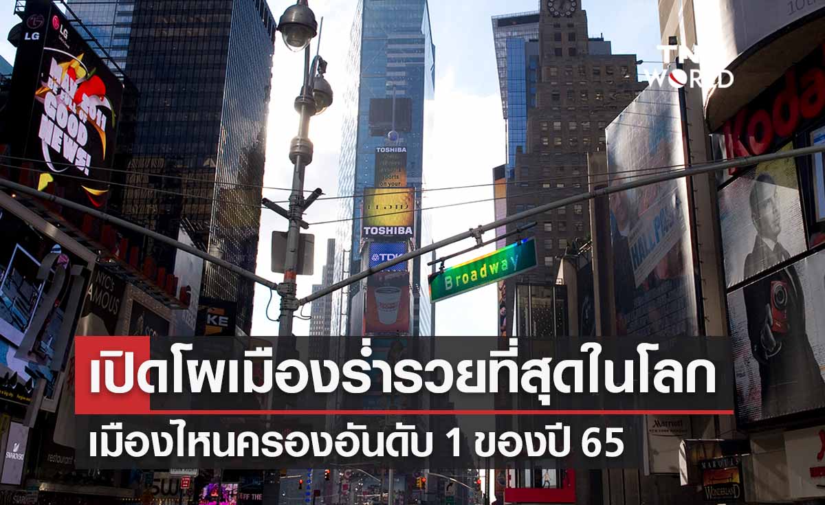 เปิดโผ "เมืองร่ำรวยที่สุดในโลก 2565” เมืองไหนครองอันดับ 1 