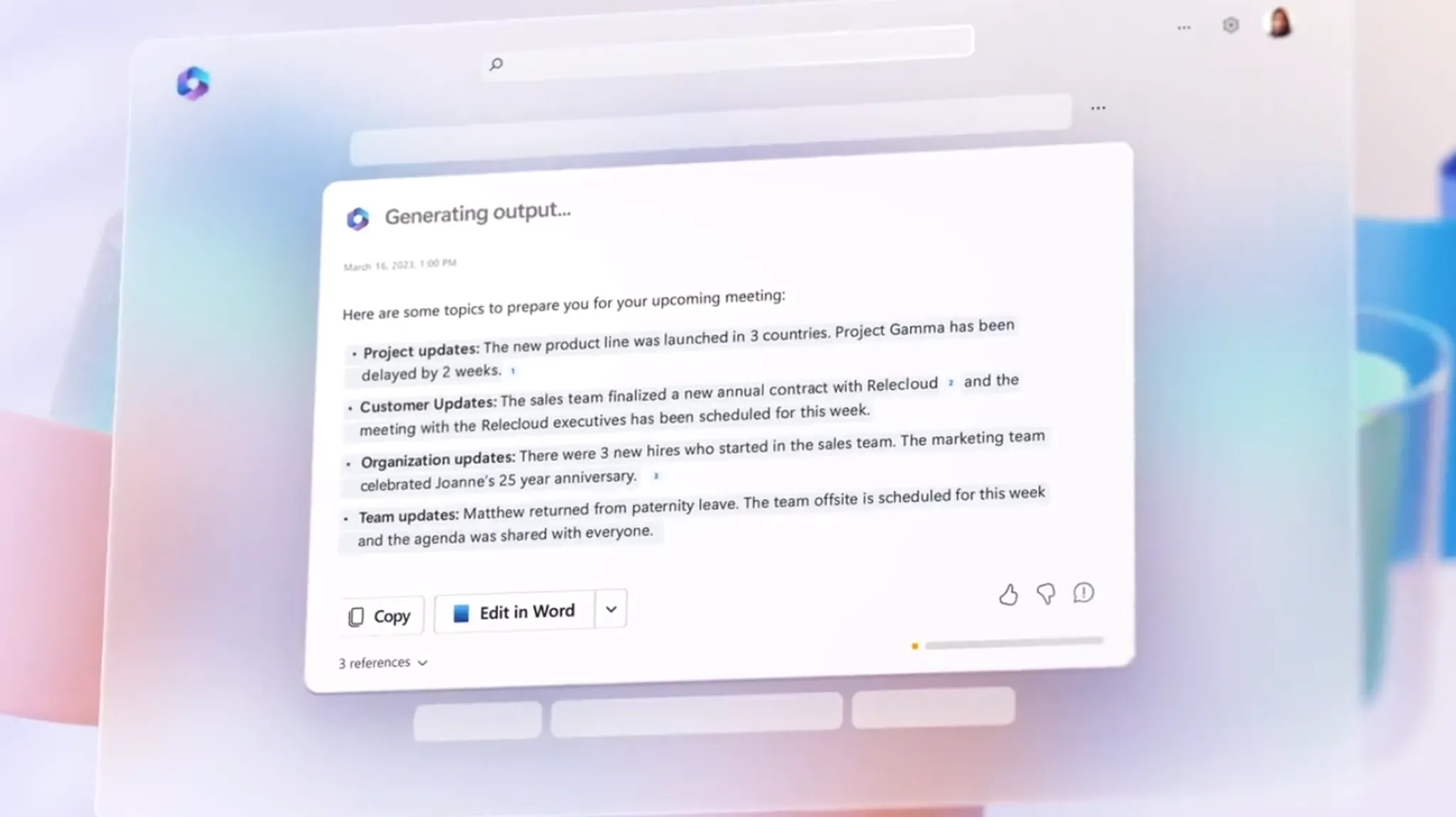 Microsoft เปิดตัว Copilot ผู้ช่วยอัจฉริยะพลัง GPT-4 ใน Microsoft 365