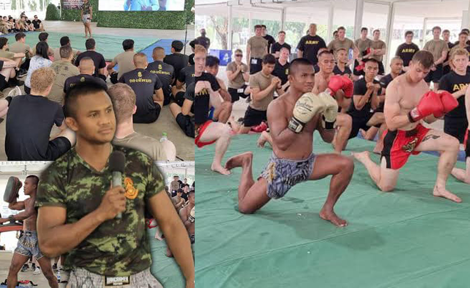 ระดับโลก! 'บัวขาว' สอนมวยไทยให้กองทัพสหรัฐฯ ฝึกคอบร้าโกลด์ 2023 ระดับโลก! 'บัวขาว' สอนมวยไทยให้กองทัพสหรัฐฯ ฝึกคอบร้าโกลด์ 2023