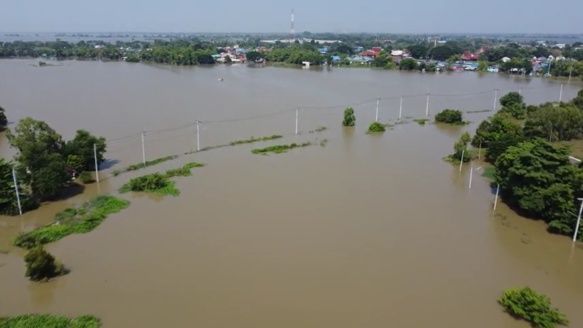 สรุปสถานการณ์ เขื่อนเจ้าพระยา 20 ต.ค. ระบายน้ำลดลง-แต่เหนือเขื่อนยังอ่วม