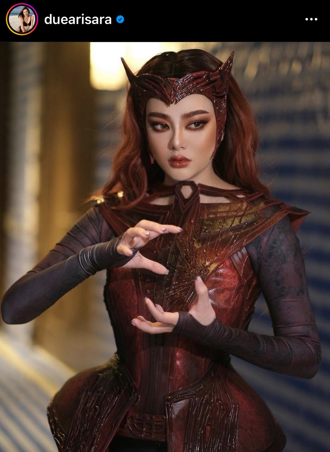 ดิว อริสรา แปลงโฉมเป็น Scarlet Witch รวมงานปาร์ตี้วันเกิด 