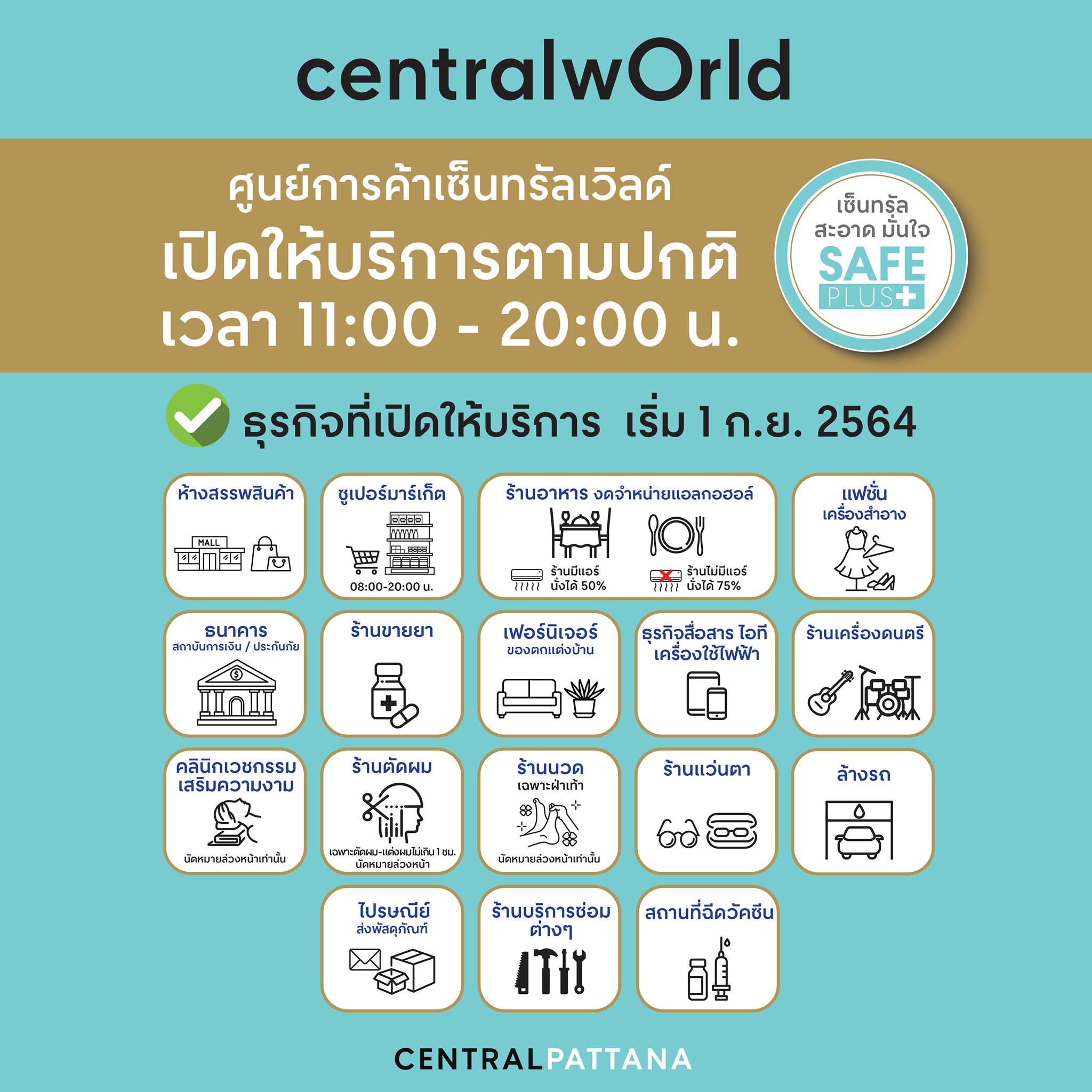 เช็กอีกรอบ! เวลาเปิด-ปิดห้างสรรพสินค้า ก่อนเข้าใช้บริการ