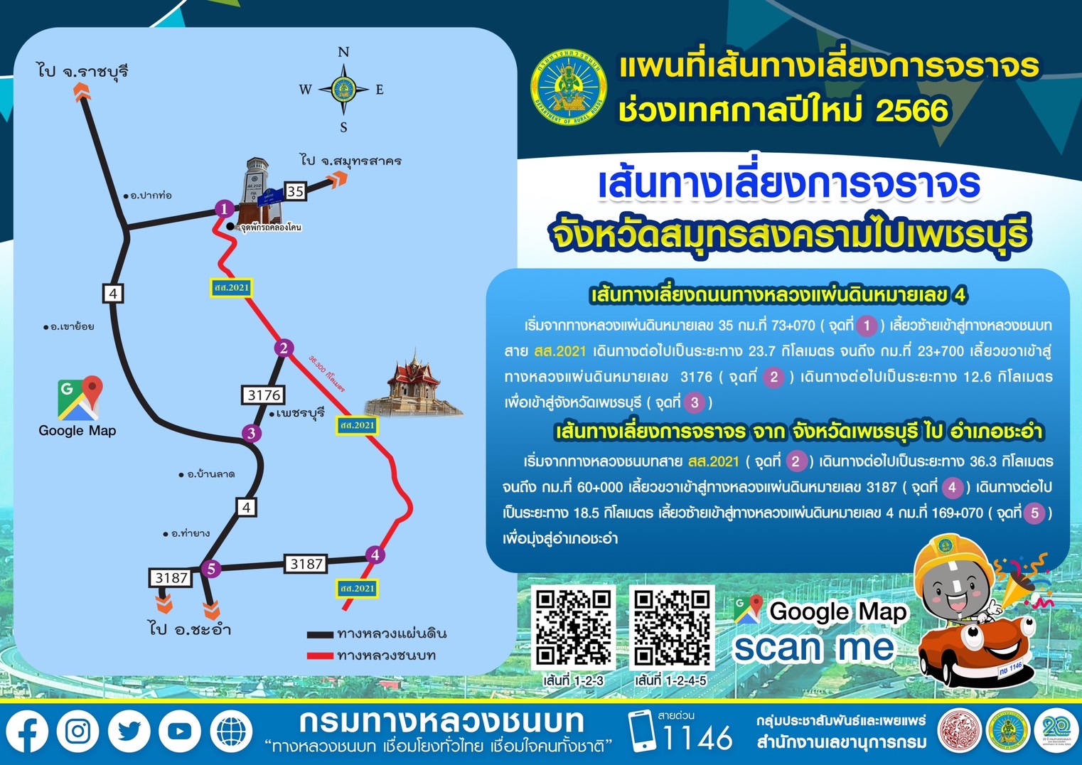 เปิดเส้นทางเลี่ยงรถติดช่วง “เทศกาลปีใหม่ 2566” รวดเร็ว-ปลอดภัย!