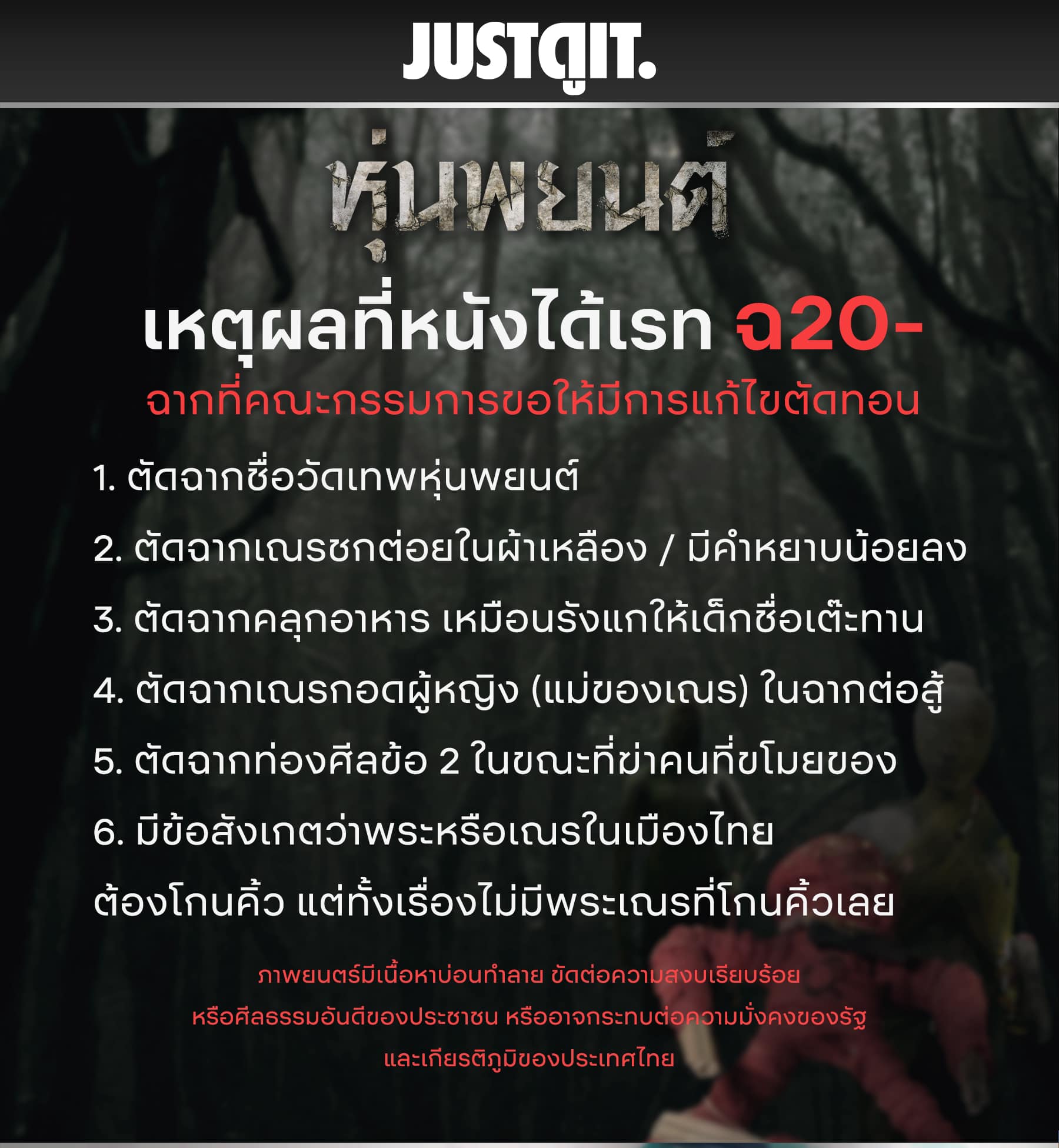 6 ภาพยนตร์ไทยที่ต้องเผชิญหน้ากับกองเซ็นเซอร์ 6 ภาพยนตร์ไทยที่ต้องเผชิญหน้ากับกองเซ็นเซอร์