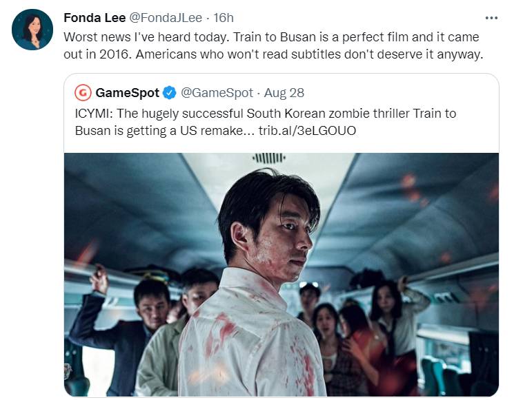 ชาวเกาหลีค้านฮอลลีวูด! หนัง Train to Busan ดีอยู่แล้ว ไม่ควรนำไปรีเมค ชาวเกาหลีค้านฮอลลีวูด! หนัง Train to Busan ดีอยู่แล้ว ไม่ควรนำไปรีเมค