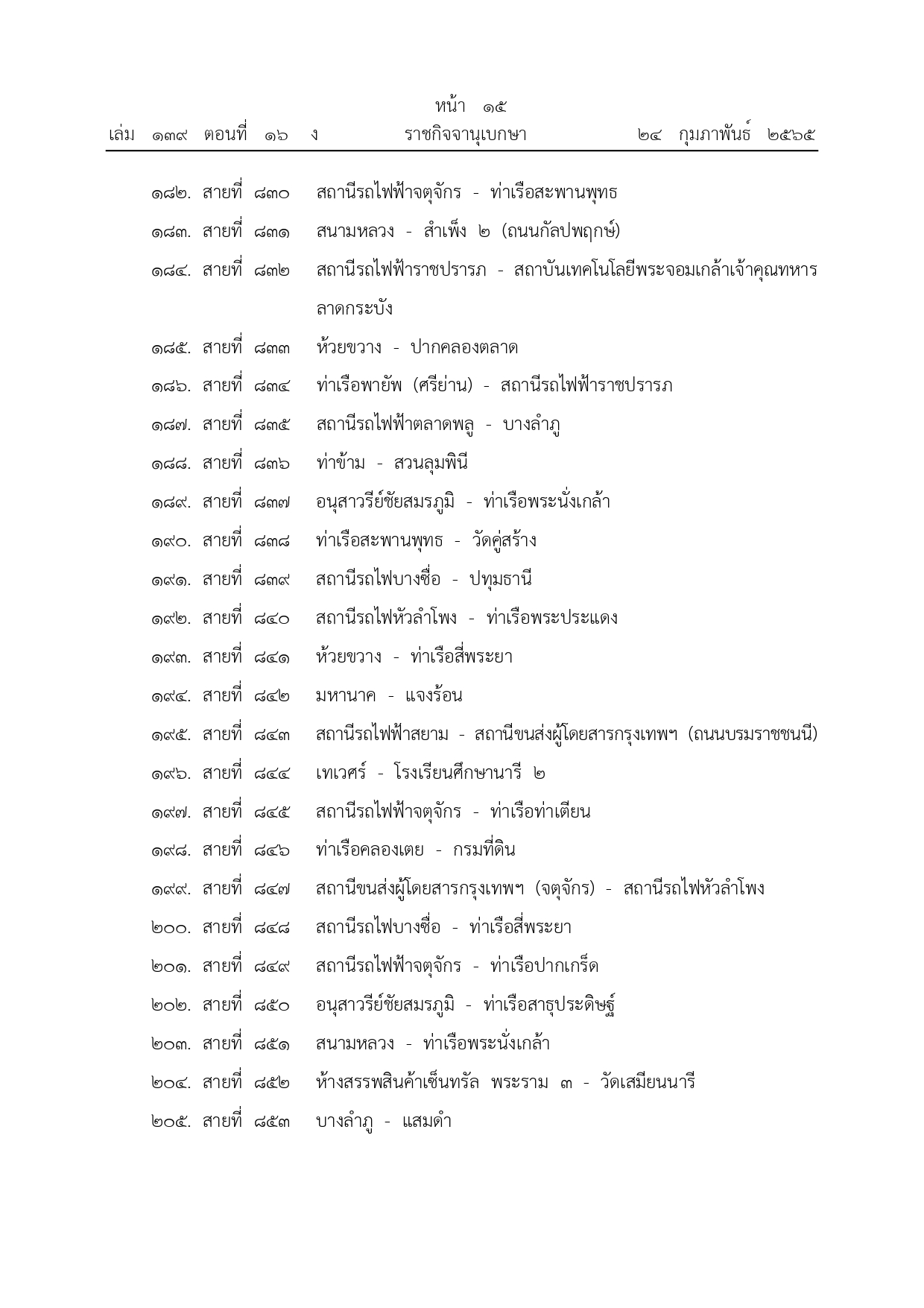 ราชกิจจานุเบกษา เผยแพร่ประกาศยกเลิกรถเมล์ จํานวน 342 เส้นทาง ราชกิจจานุเบกษา เผยแพร่ประกาศยกเลิกรถเมล์ จํานวน 342 เส้นทาง
