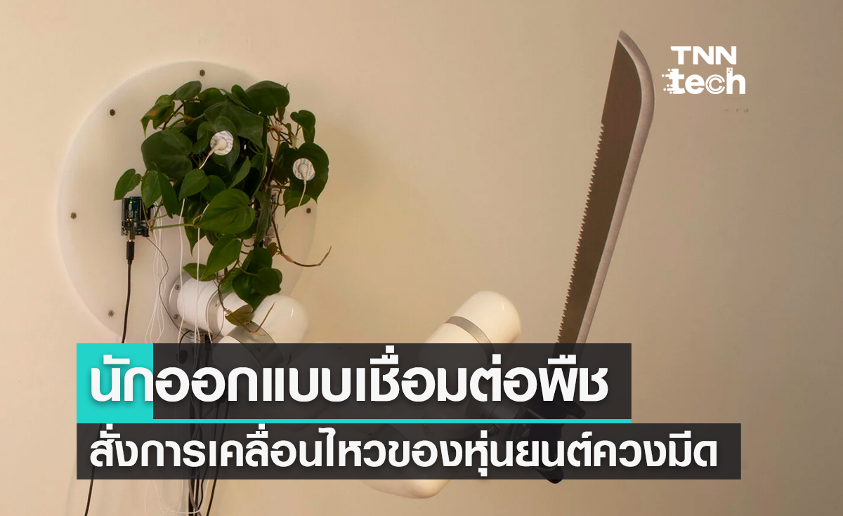 นักออกแบบเชื่อมต่อสัญญาณจากพืช สั่งการเคลื่อนไหวของหุ่นยนต์ควงมีดมาเชเต้ นักออกแบบเชื่อมต่อสัญญาณจากพืช สั่งการเคลื่อนไหวของหุ่นยนต์ควงมีดมาเชเต้