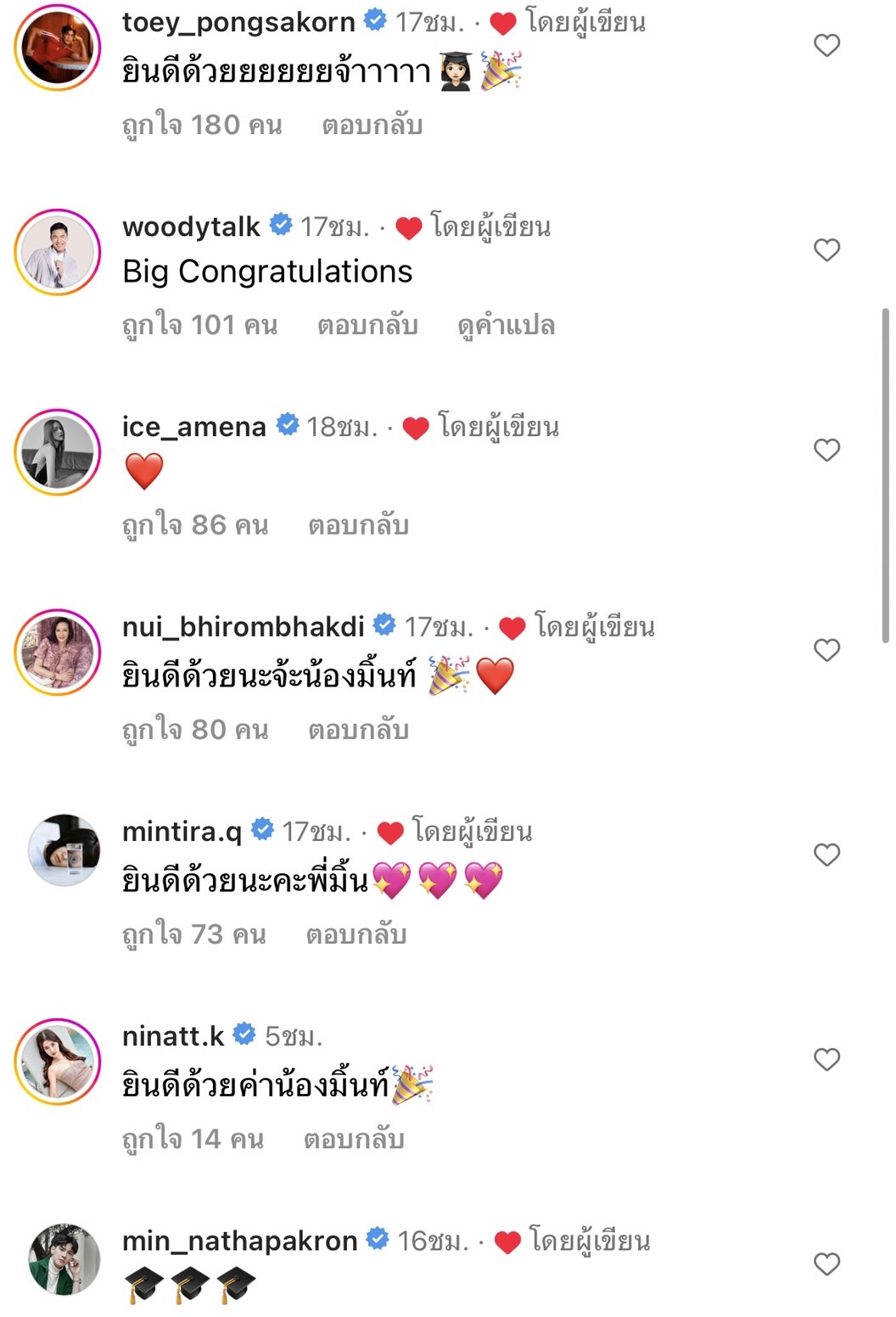 ชาวเน็ตแห่ยินดี! มิ้นต์ ชาลิดา เรียนจบปริญญาโทแล้ว 