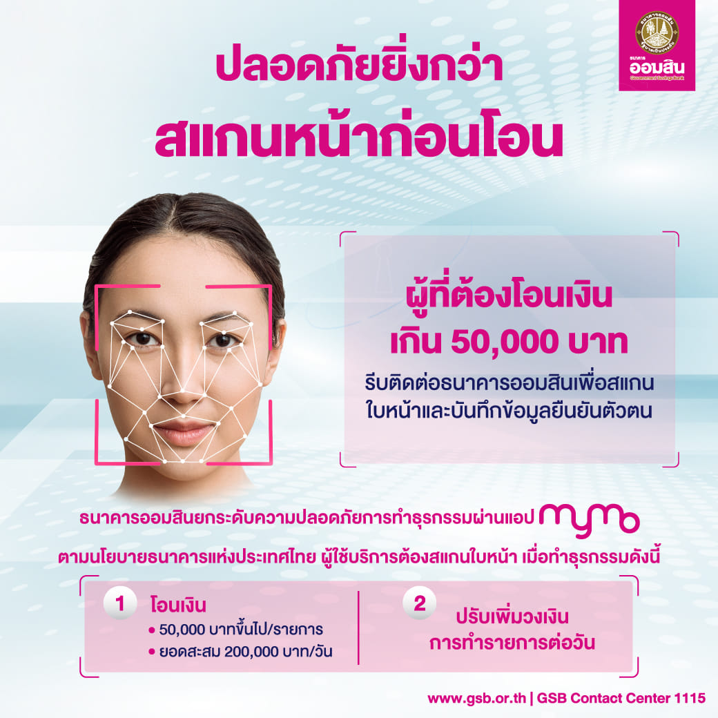 โอนเงินเกิน 5 หมื่น ต้องสแกนใบหน้ายืนยันตัวตน เช็กเลยมีแบงก์ไหนบ้าง!
