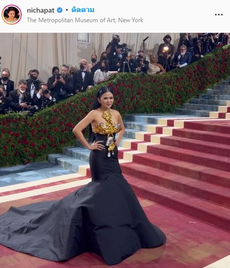  “ป่าน ณิชาภัทร” ลุคสุดเริดเฉิดฉายในงาน Met Gala 2022  
