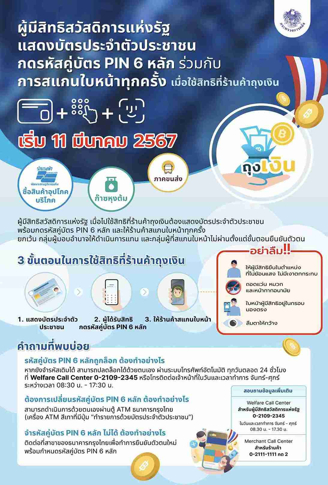 บัตรสวัสดิการแห่งรัฐ! กรมบัญชีกลาง ย้ำใช้สิทธิผ่านแอปฯถุงเงิน ต้องสแกนหน้า บัตรสวัสดิการแห่งรัฐ! กรมบัญชีกลาง ย้ำใช้สิทธิผ่านแอปฯถุงเงิน ต้องสแกนหน้า