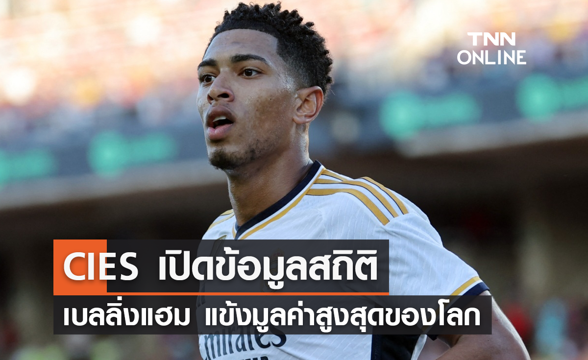 CIES เปิดข้อมูลสถิติ 'เบลลิ่งแฮม' แข้งมูลค่าแพงที่สุดของโลก 