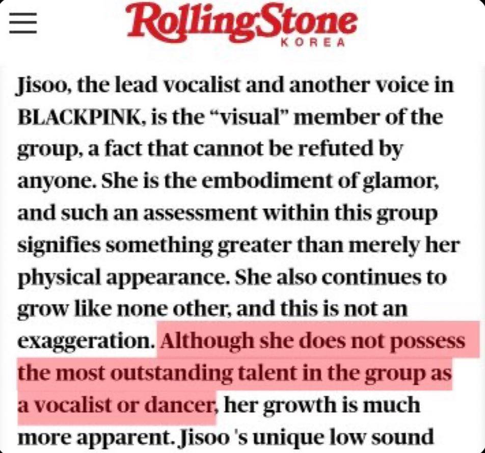 BLNK ขอให้นิตยสาร The Rolling Stone ขอโทษ จีซู และ ลิซ่า จากการเขียนบทความที่ไม่ให้เกียรติ 2 ไอดอล