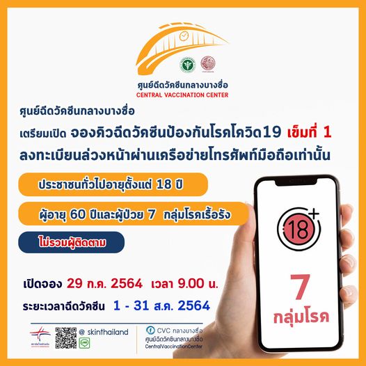 ลงทะเบียนวันไหนเช็กด่วน! เปิดให้ฉีดวัคซีนโควิดกลุ่มอายุ18ปีขึ้นไป-7กลุ่มโรคเรื้อรัง ลงทะเบียนวันไหนเช็กด่วน! เปิดให้ฉีดวัคซีนโควิดกลุ่มอายุ18ปีขึ้นไป-7กลุ่มโรคเรื้อรัง