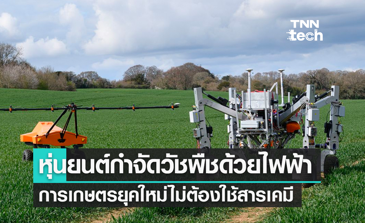 อังกฤษพัฒนาหุ่นยนต์กำจัดวัชพืชด้วยไฟฟ้าการเกษตรยุคใหม่ไม่ต้องใช้สารเคมี อังกฤษพัฒนาหุ่นยนต์กำจัดวัชพืชด้วยไฟฟ้าการเกษตรยุคใหม่ไม่ต้องใช้สารเคมี