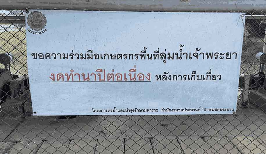 เขื่อนเจ้าพระยา ระดับน้ำต่ำกว่าเกณฑ์! ขอเกษตรกรเลี่ยงทำนาต่อเนื่อง
