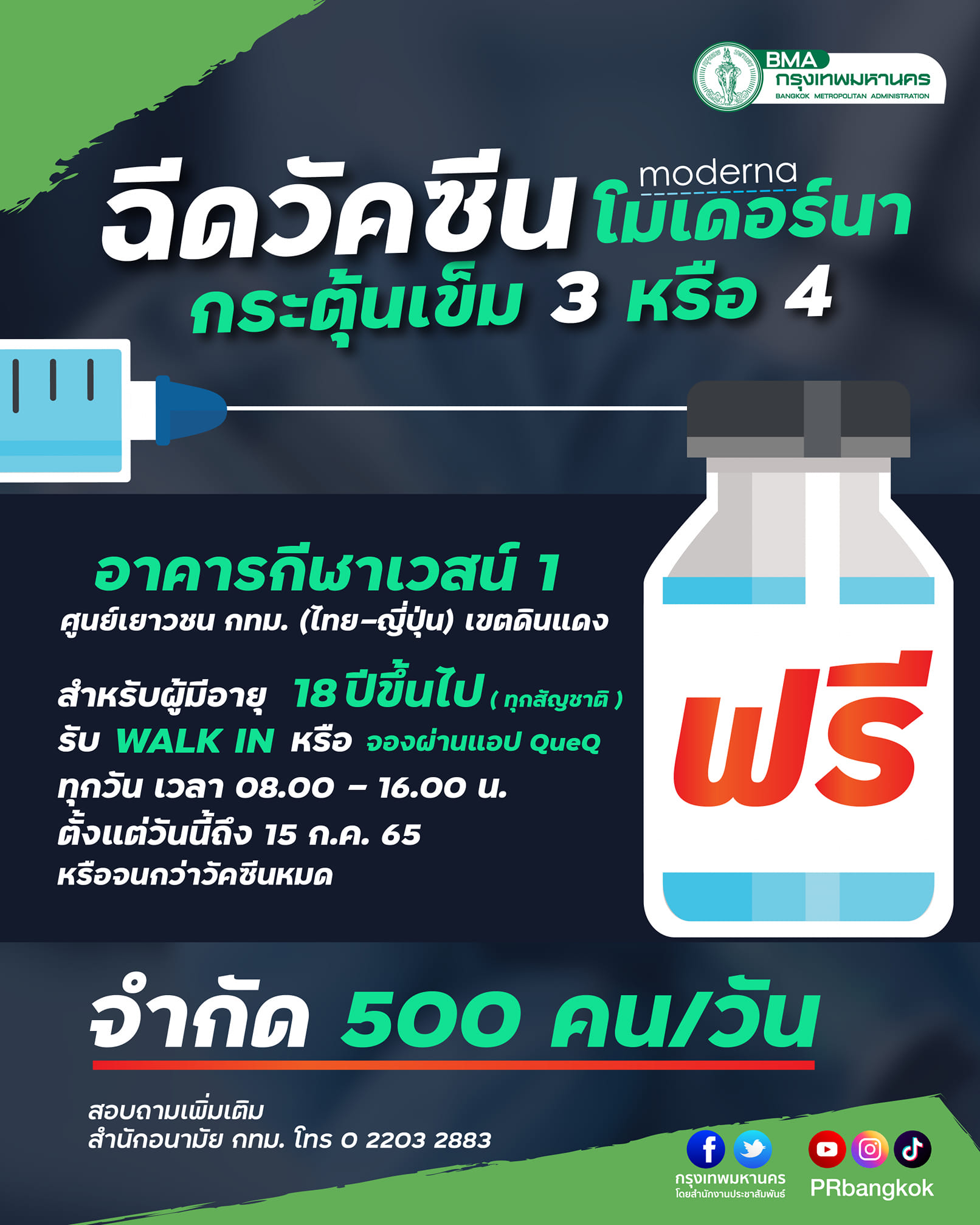 รวมพิกัดจุดฉีดวัคซีนโควิด โมเดอร์นา ฟรี เช็กเลยมีที่ไหนบ้าง รวมพิกัดจุดฉีดวัคซีนโควิด โมเดอร์นา ฟรี เช็กเลยมีที่ไหนบ้าง