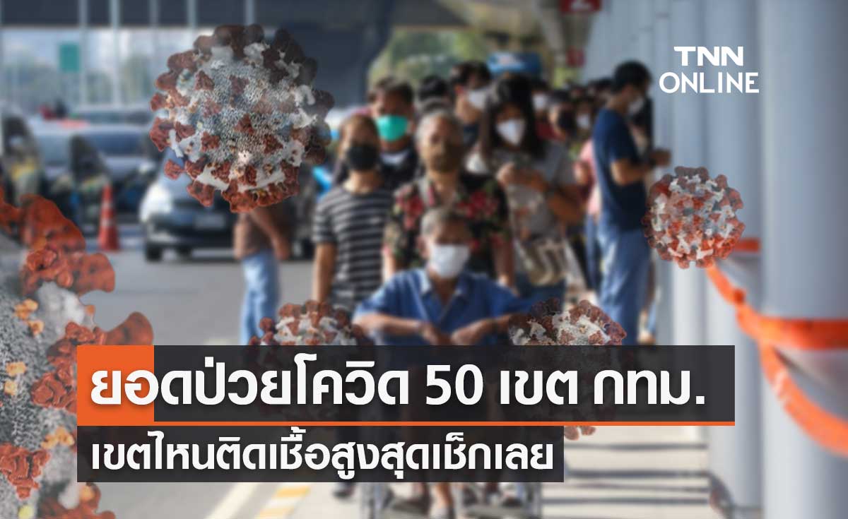 กทม.เปิดยอดป่วยโควิด 50 เขต วันนี้ติดครบทุกเขต สูงสุดเกือบ 200 ราย
