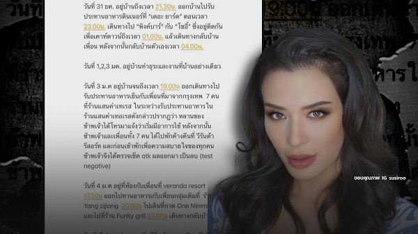 ซูซี่ ส่งหนังสือชี้แจงถึงสื่อ เขียนข่าวลือติดโควิด  (มีคลิป) 