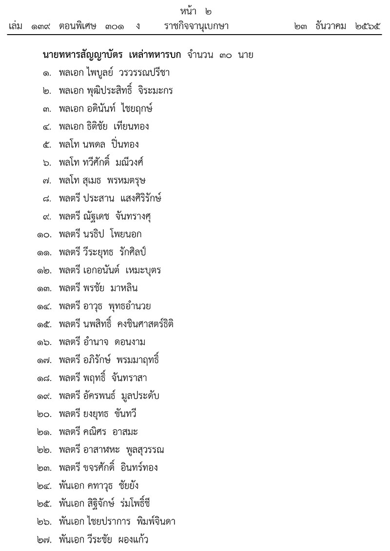 โปรดเกล้าฯแต่งตั้ง ‘นายทหาร-นายตำรวจ’ ราชองค์รักษ์ 60 นาย