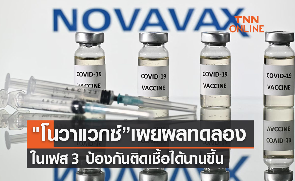 โนวาแวกซ์”เผยผลทดลองวัคซีนเฟส 3 ป้องกันติดเชื้อได้นานขึ้น 