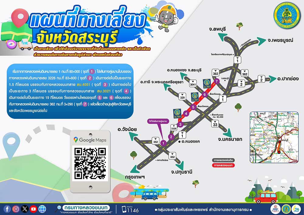เช็กที่นี่ แนะ 7 เส้นทางเลี่ยงรถติดบนถนนสายหลักเดินทางช่วงเทศกาลสงกรานต์ 2567 เช็กที่นี่ แนะ 7 เส้นทางเลี่ยงรถติดบนถนนสายหลักเดินทางช่วงเทศกาลสงกรานต์ 2567