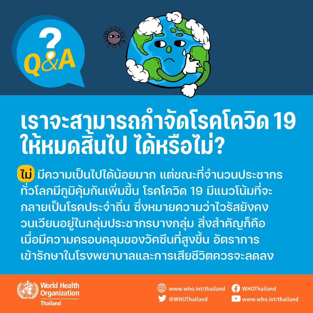 เป็นไปได้หรือไม่ ‘โรคโควิด-19’ จะหายไปจากโลกนี้ WHO มีคำตอบให้