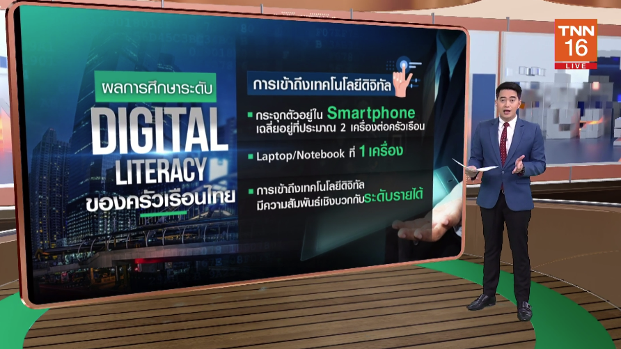 เปิดปัจจัยบ่งชี้ 'ทักษะความรู้ด้านดิจิทัลไทย' ช้ากว่ากว่าประเทศเอเชีย เปิดปัจจัยบ่งชี้ 'ทักษะความรู้ด้านดิจิทัลไทย' ช้ากว่ากว่าประเทศเอเชีย