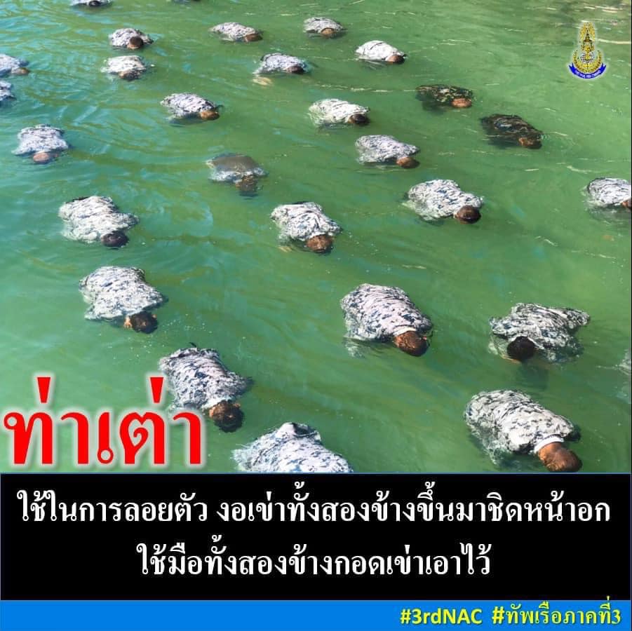 ‘ทัพเรือ’ โชว์ 3 ท่าเอาชีวิตรอด หากพลัดตกนํ้า จะต้องทำยังไง? ‘ทัพเรือ’ โชว์ 3 ท่าเอาชีวิตรอด หากพลัดตกนํ้า จะต้องทำยังไง?