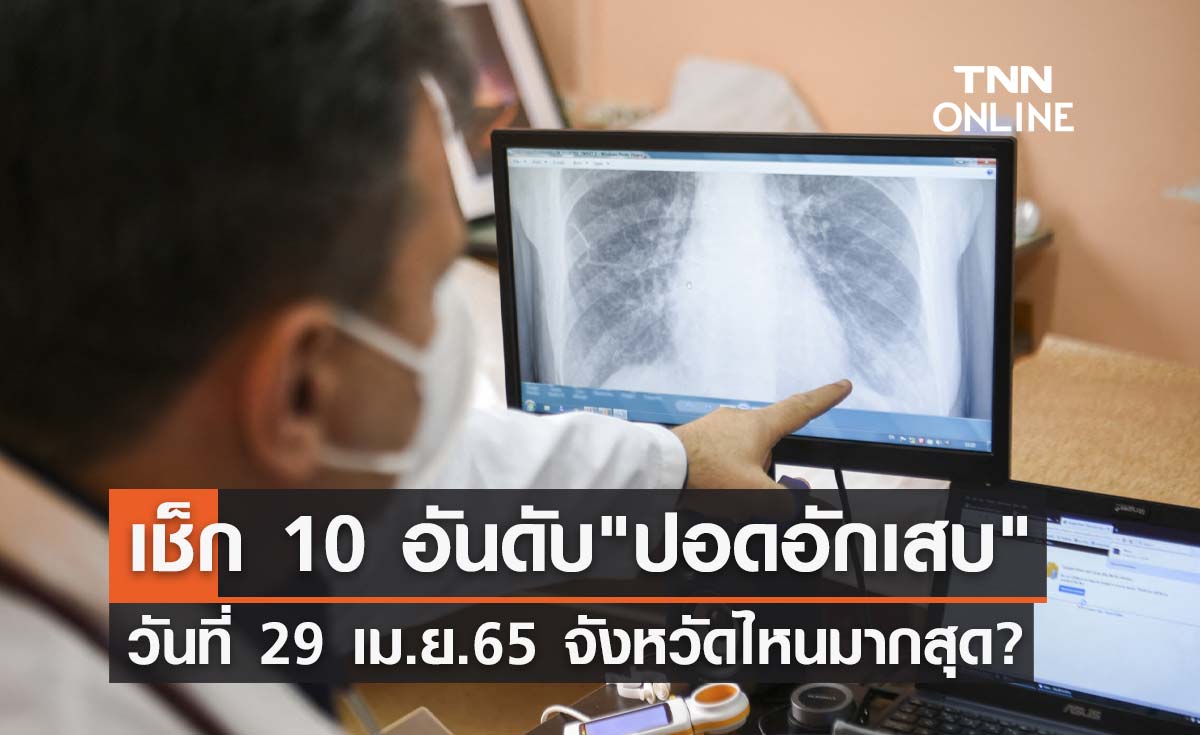 เปิด 10 อันดับ "ปอดอักเสบ" จากโควิด (29 เม.ย.) จังหวัดไหนมากสุด?