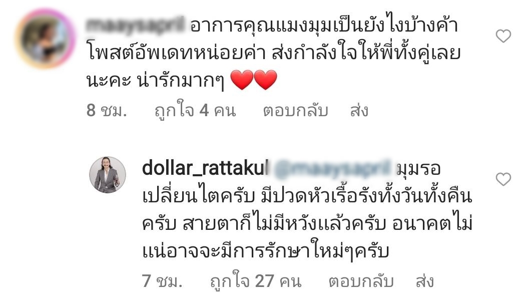 เสธ.ดอลลาร์ เผย คุณหญิงแมงมุม รอเปลี่ยนไต มีอาการปวดเรื้อรัง