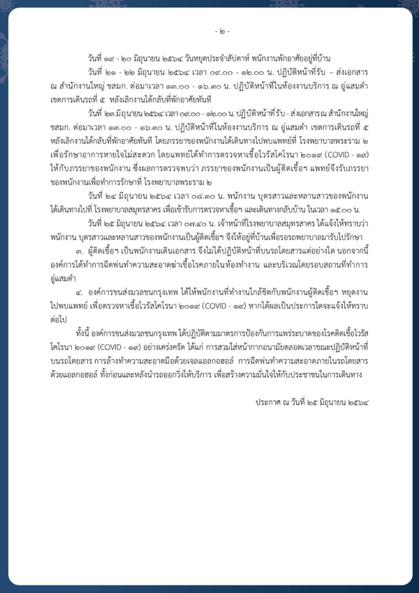 เช็กไทม์ไลน์ด่วน! ขสมก.พบพนักงานติดโควิดเพิ่ม 3 ราย เช็กไทม์ไลน์ด่วน! ขสมก.พบพนักงานติดโควิดเพิ่ม 3 ราย
