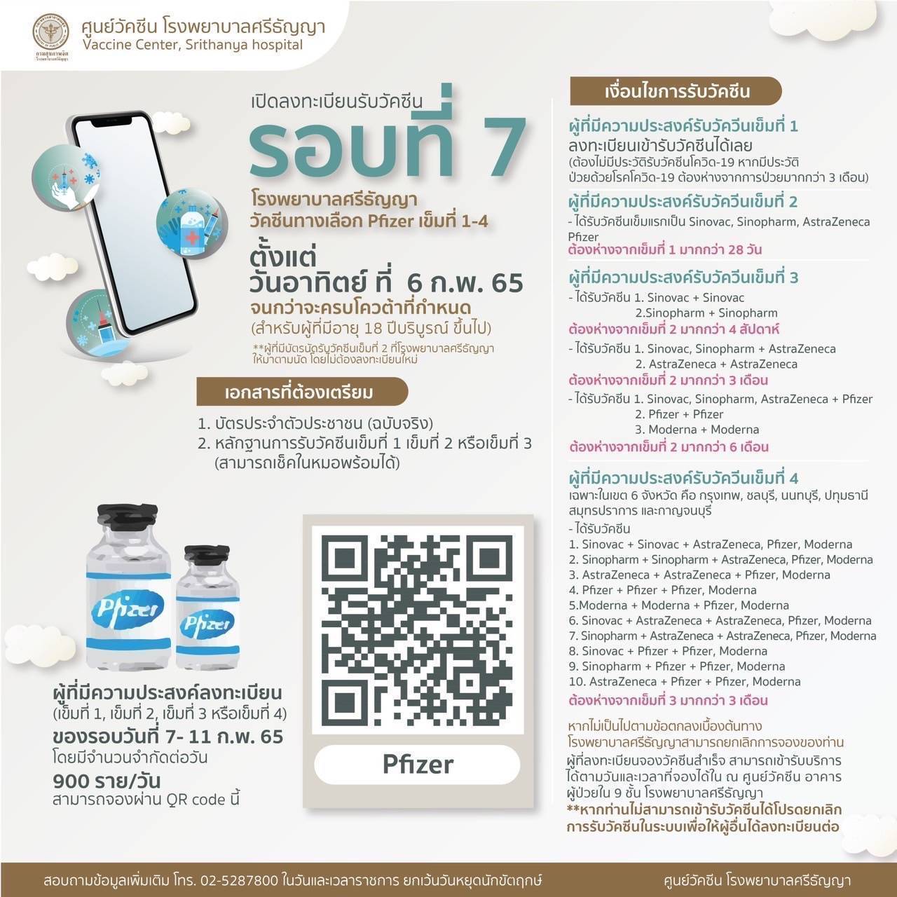 รพ.ศรีธัญญา เปิดลงทะเบียนรับวัคซีนไฟเซอร์ เข็ม 1-4 เริ่มจองวันนี้จนกว่าจะเต็ม รพ.ศรีธัญญา เปิดลงทะเบียนรับวัคซีนไฟเซอร์ เข็ม 1-4 เริ่มจองวันนี้จนกว่าจะเต็ม