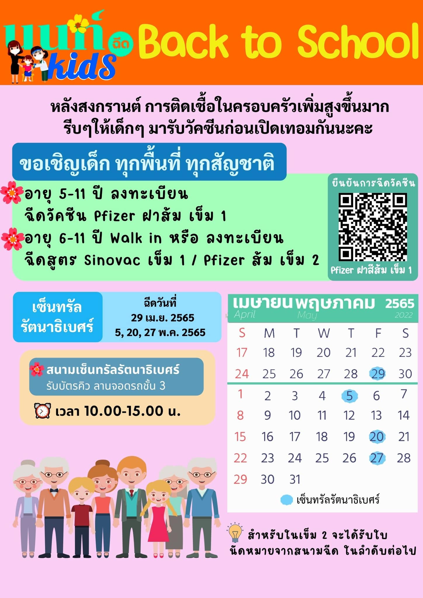 รวมจุดฉีดวัคซีนโควิด-19 ฟรี สำหรับเด็กทั้งลงทะเบียนและ Walk in รวมจุดฉีดวัคซีนโควิด-19 ฟรี สำหรับเด็กทั้งลงทะเบียนและ Walk in