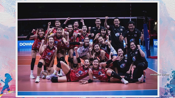“รัศมีแข” เชียร์ติดขอบสนามวอลเลย์บอลหญิงไทยใน VNL   (มีคลิป)