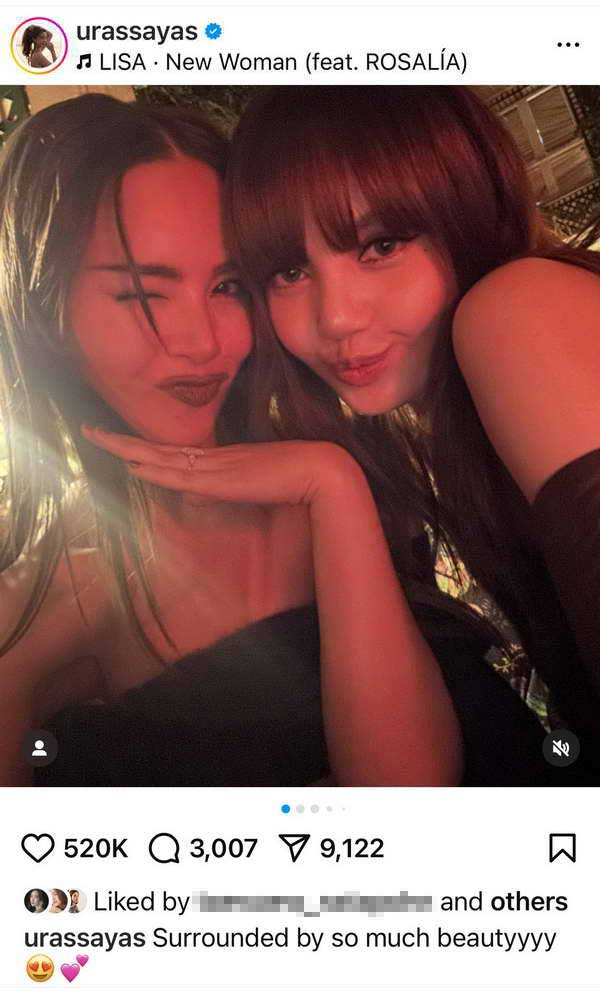 ญาญ่า อุรัสยา อวดโมเมนต์ร่วมเฟรม ลิซ่า แฟนๆแห่กดไลค์ สวยเก่งแพ็คคู่