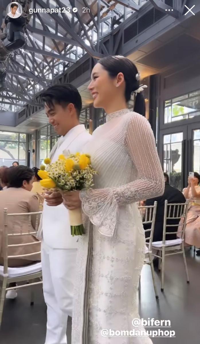 ใบเฟิร์น อัญชสา จูงมือ บอม ดนุภพ เข้าประตูวิวาห์สุดชื่นมื่น