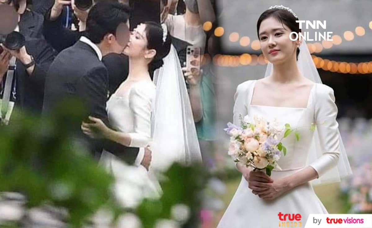 สุดชื่นมื่น! จางนารา สวมชุดเจ้าสาวเข้าพิธีวิวาห์ในบรรยากาศสุดโรแมนติก