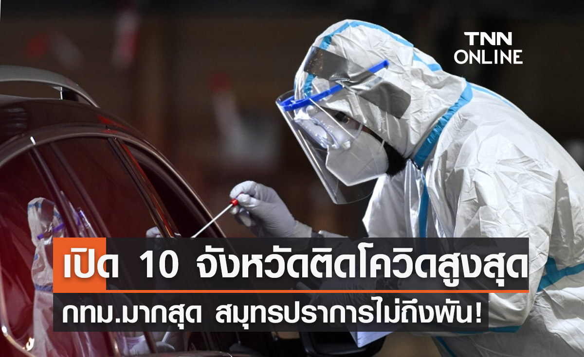 เช็กรายชื่อ 10 จังหวัดติดเชื้อโควิดสูงสุดวันนี้ "กทม.-สมุทรปราการ" ยอดลด!